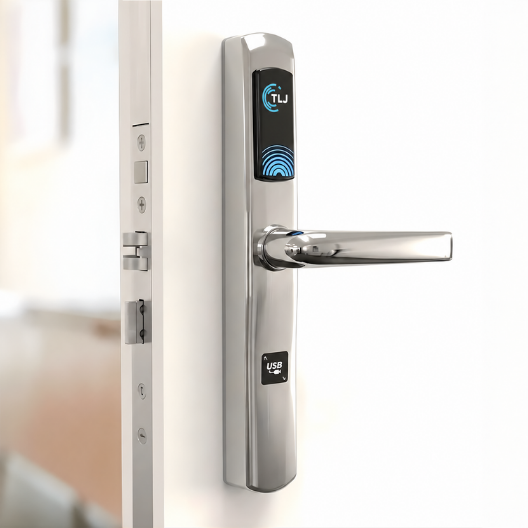 Rezlok electronic door lock on door