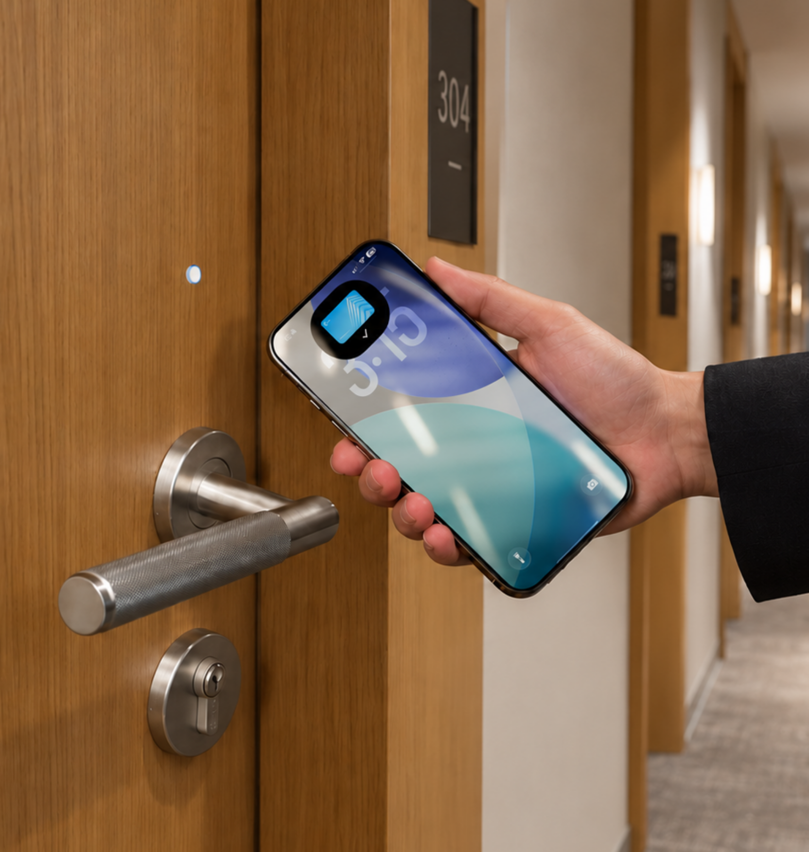 apple wallet keys being used for apartment door