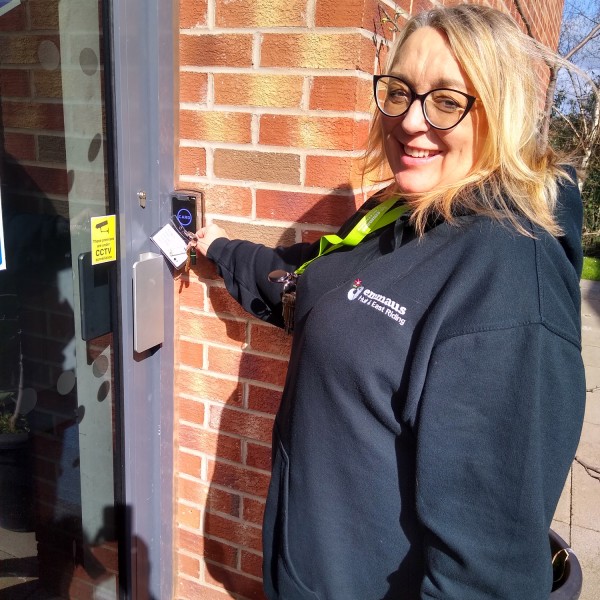Emmaus working opening door with TLJ access control