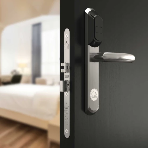 Revolution door handle on door